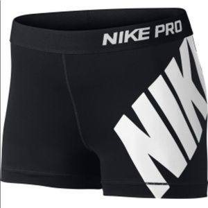 Two Nike Pro Women’s Shorts - Large (Black & Gray)